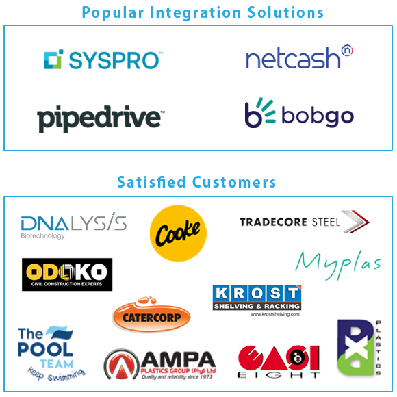 Contact Us Syspro, Netcash, Integrations